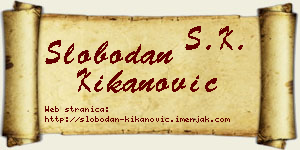 Slobodan Kikanović vizit kartica